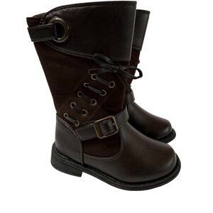 Kids Rachel Brown Lace up Zip Boots NWOT